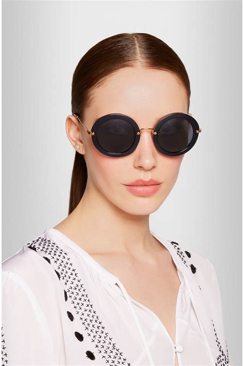 fake miu miu round sunglasses|Designer Eyewear for Women .